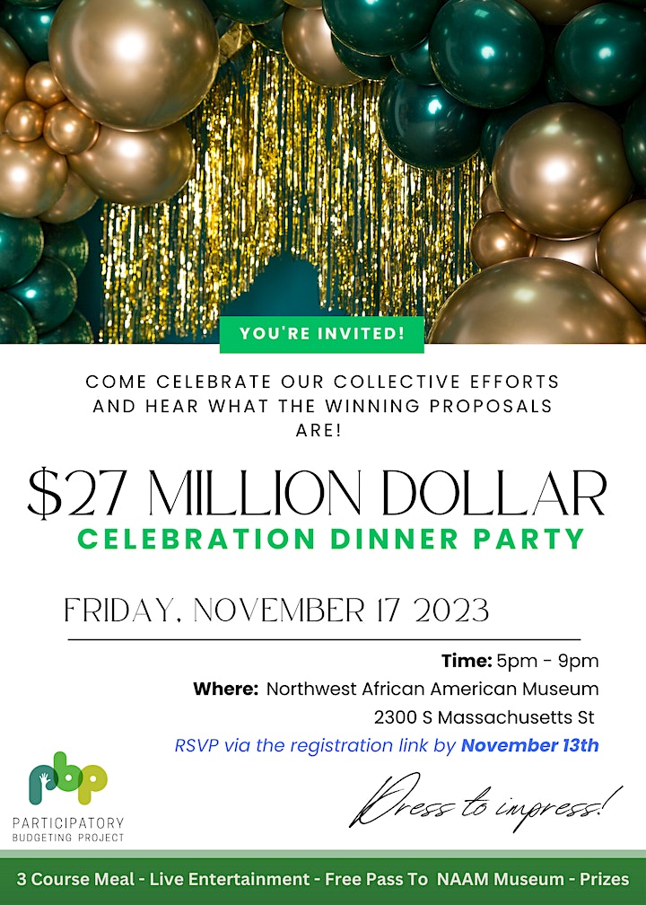 $27 Million Dollar Celebration Dinner Party